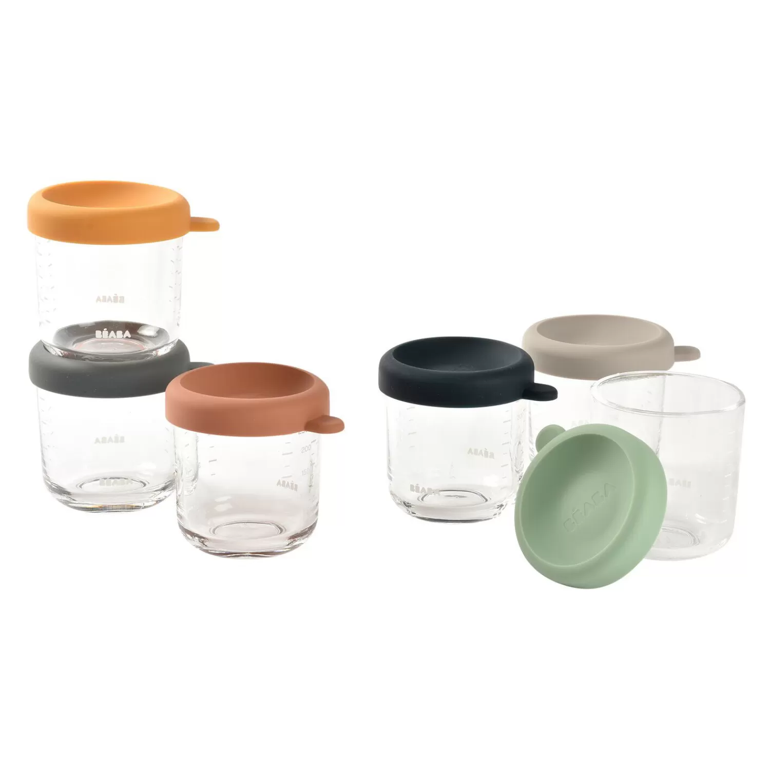 Pots De Conservation | Pots De Conservation | BÉABA Coffret 6 portions verre 250ml Sunrise