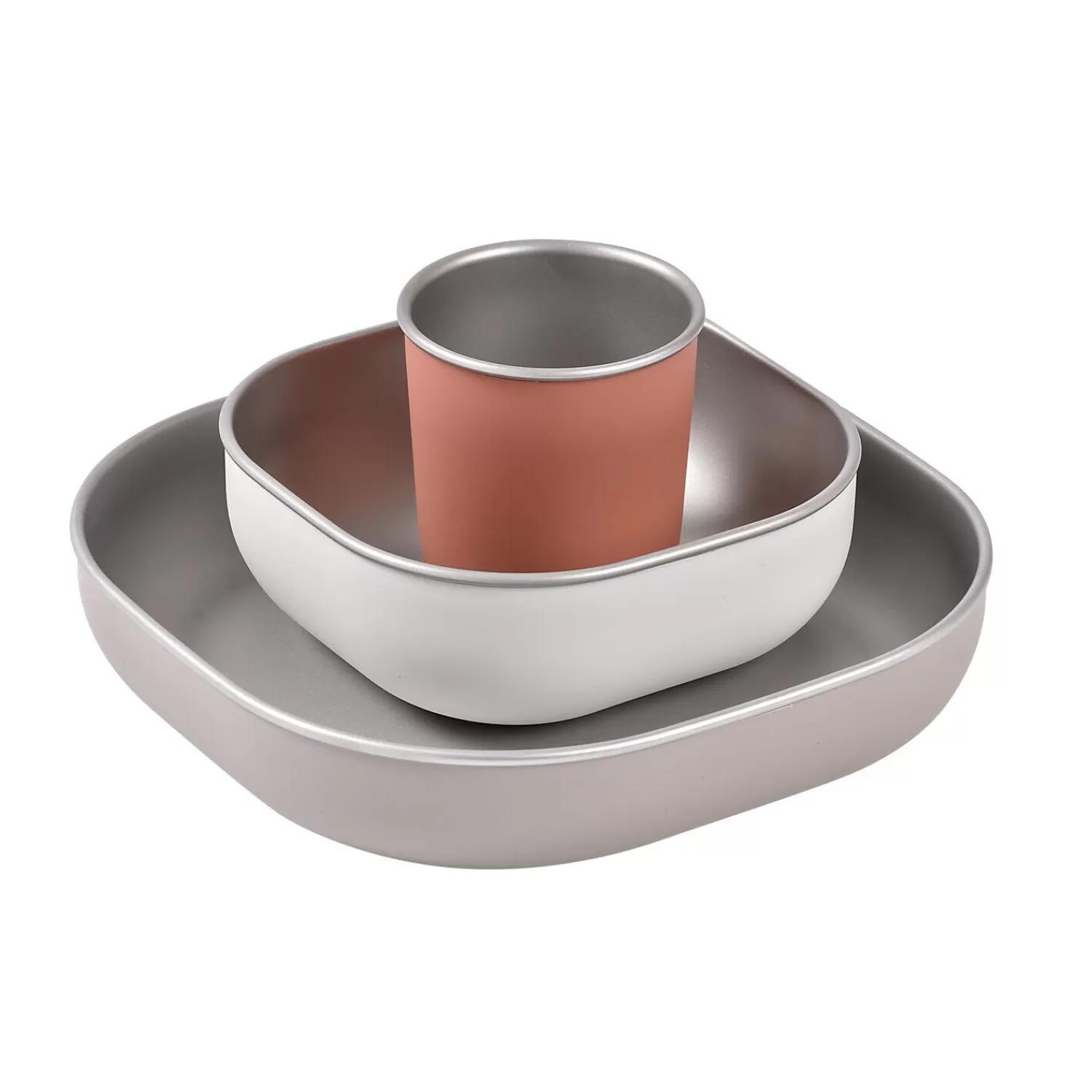 Couverts Vaisselle Et Bavoirs | BÉABA Coffret repas inox Terracotta Sagegreen