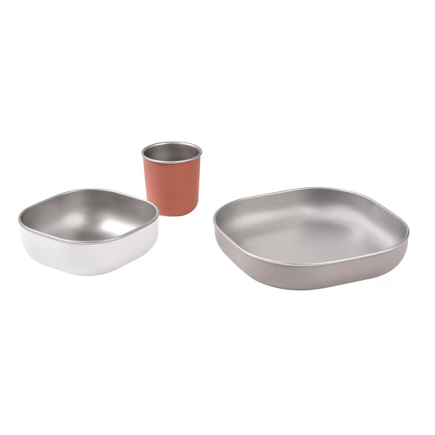 Couverts Vaisselle Et Bavoirs | BÉABA Coffret repas inox Terracotta Sagegreen