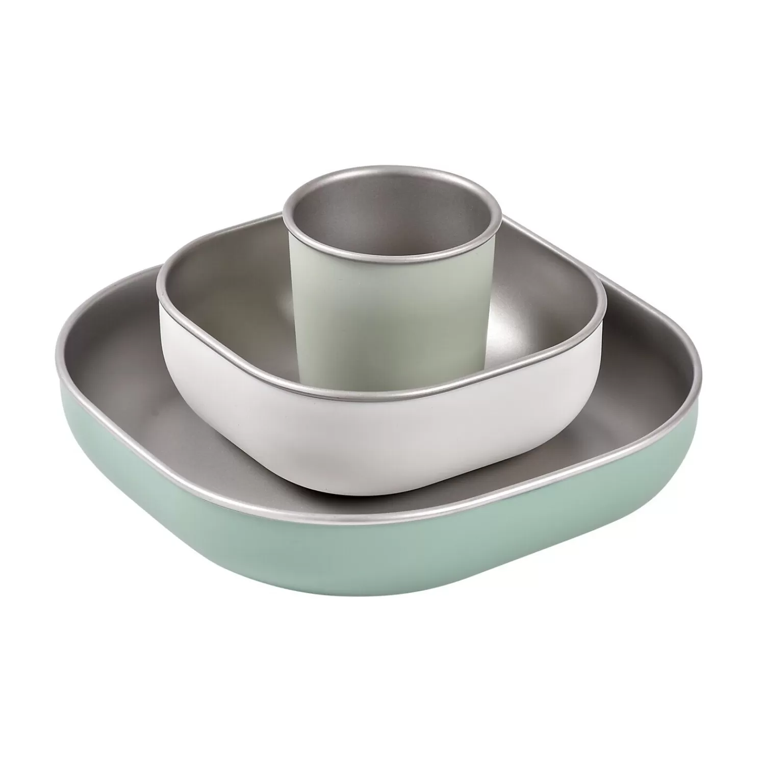 Couverts Vaisselle Et Bavoirs | BÉABA Coffret repas inox Vert sauge Sagegreen