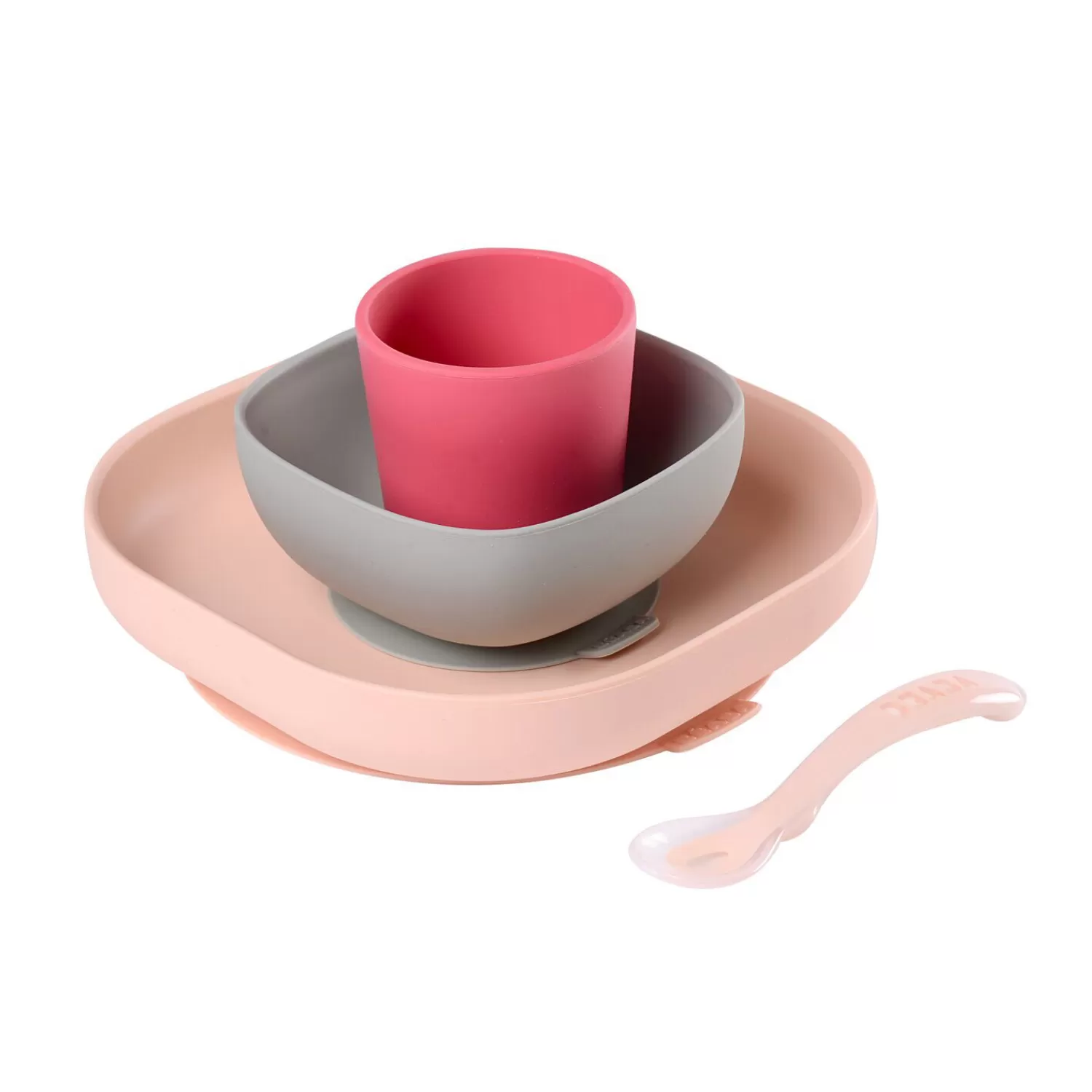 Couverts Vaisselle Et Bavoirs | BÉABA Coffret repas silicone Rose Blue