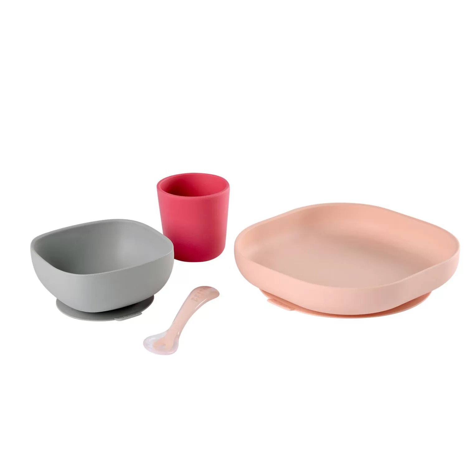 Couverts Vaisselle Et Bavoirs | BÉABA Coffret repas silicone Rose Blue