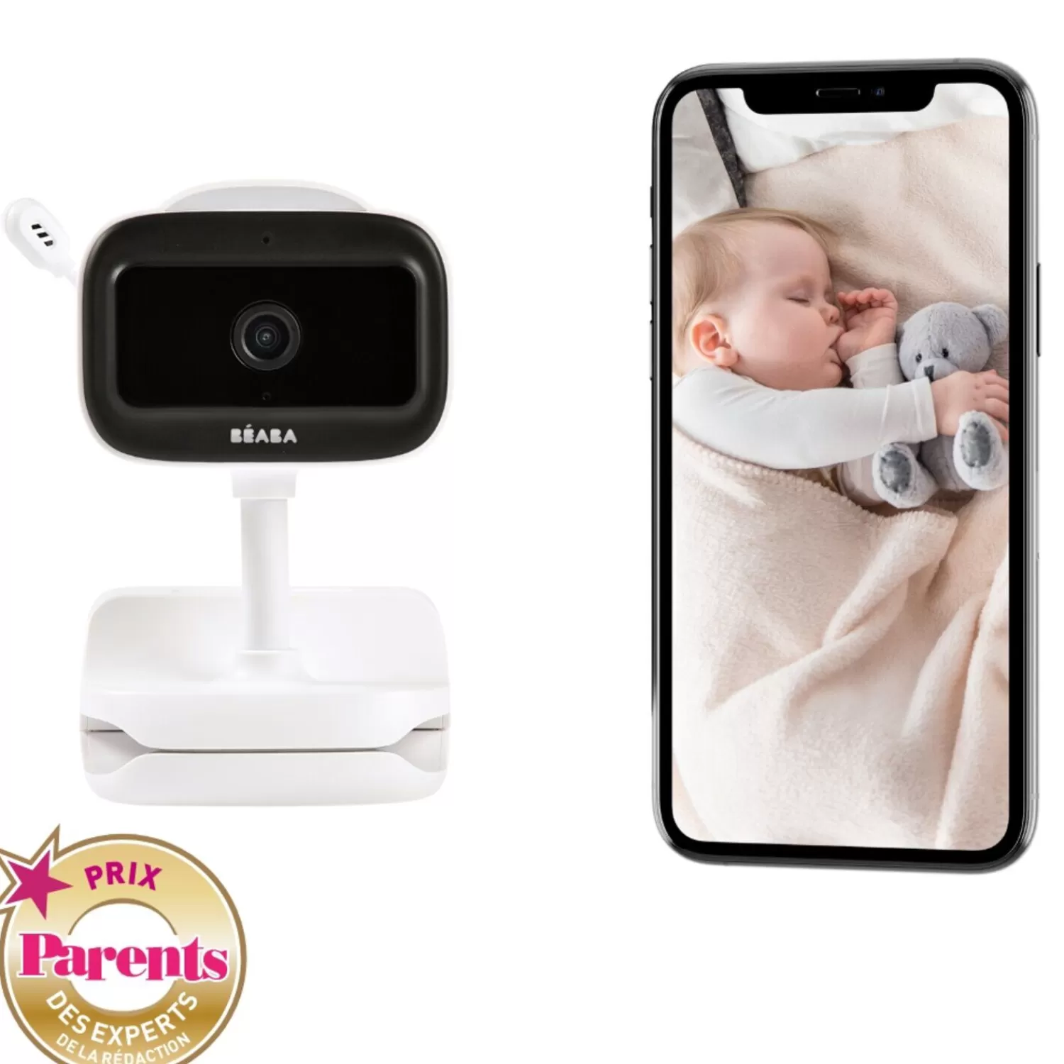 Babyphone, Écoute-bébé | BÉABA Écoute bébé vidéo Zen nomad Blanc White