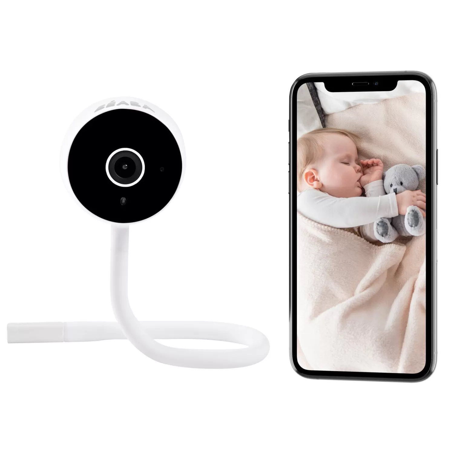 Babyphone, Écoute-bébé | BÉABA Ecoute bébé vidéo Zen Connect Blanc White