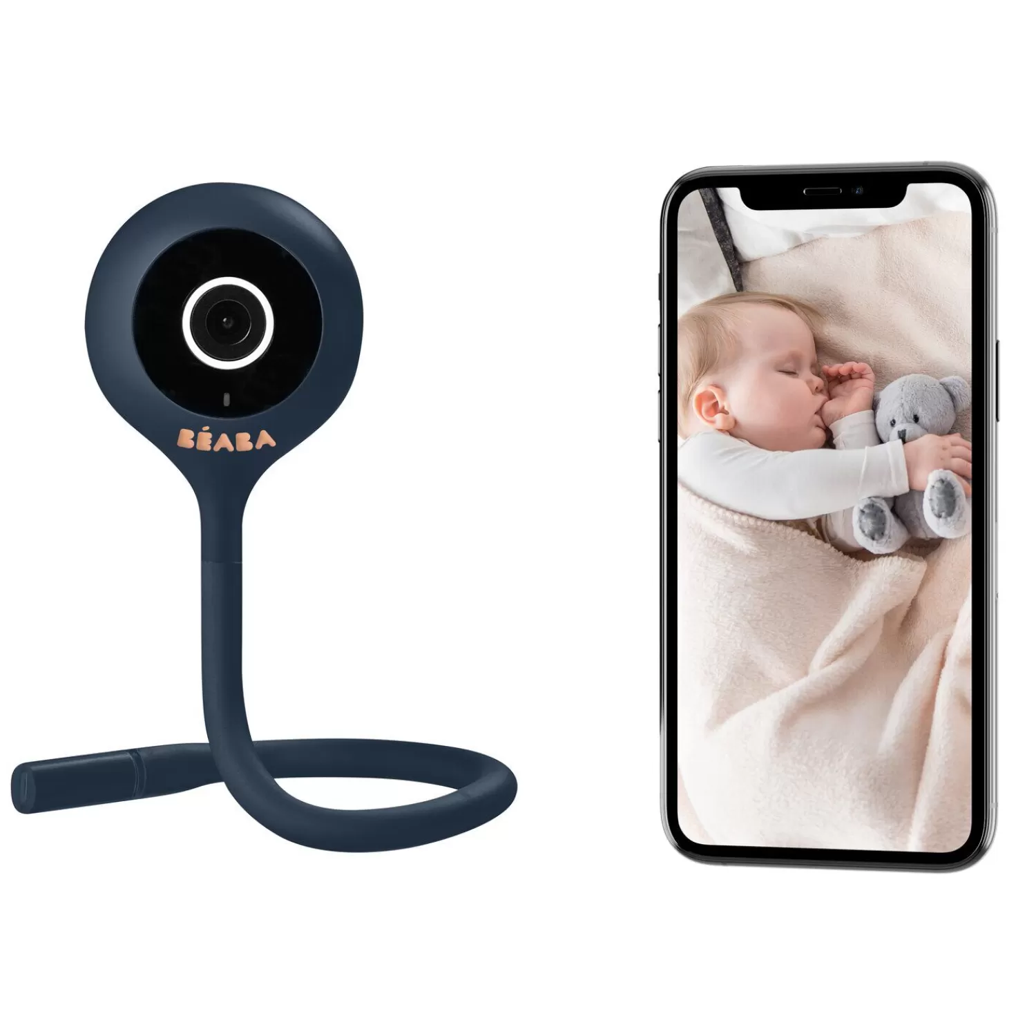 Babyphone, Écoute-bébé | BÉABA Ecoute bébé vidéo Zen Connect Night Blue White