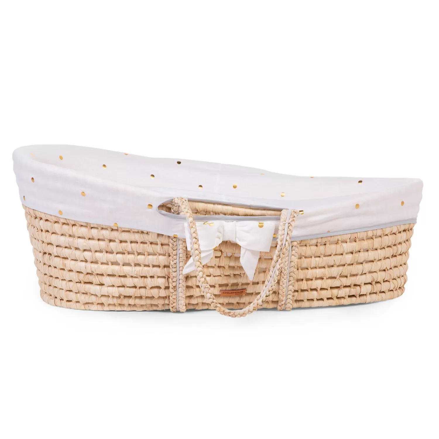 Accessoires De Lit | Berceaux Et Couffins | BÉABA Habillage Panier Moise - Jersey - Gold Dots Grey