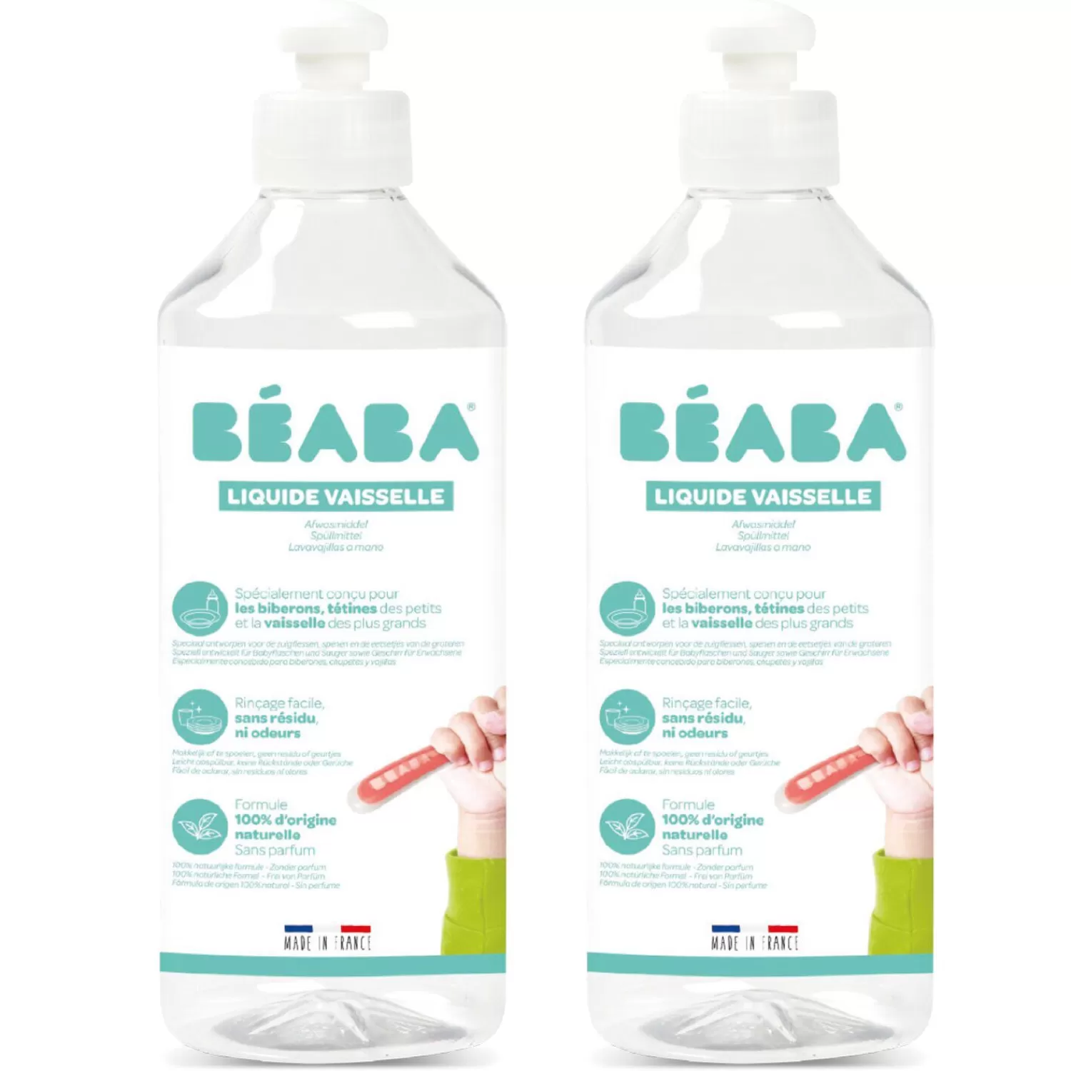 Désinfectants Et Nettoyants | BÉABA Lot 2 Liquides vaisselle 500 ml Sansparfum