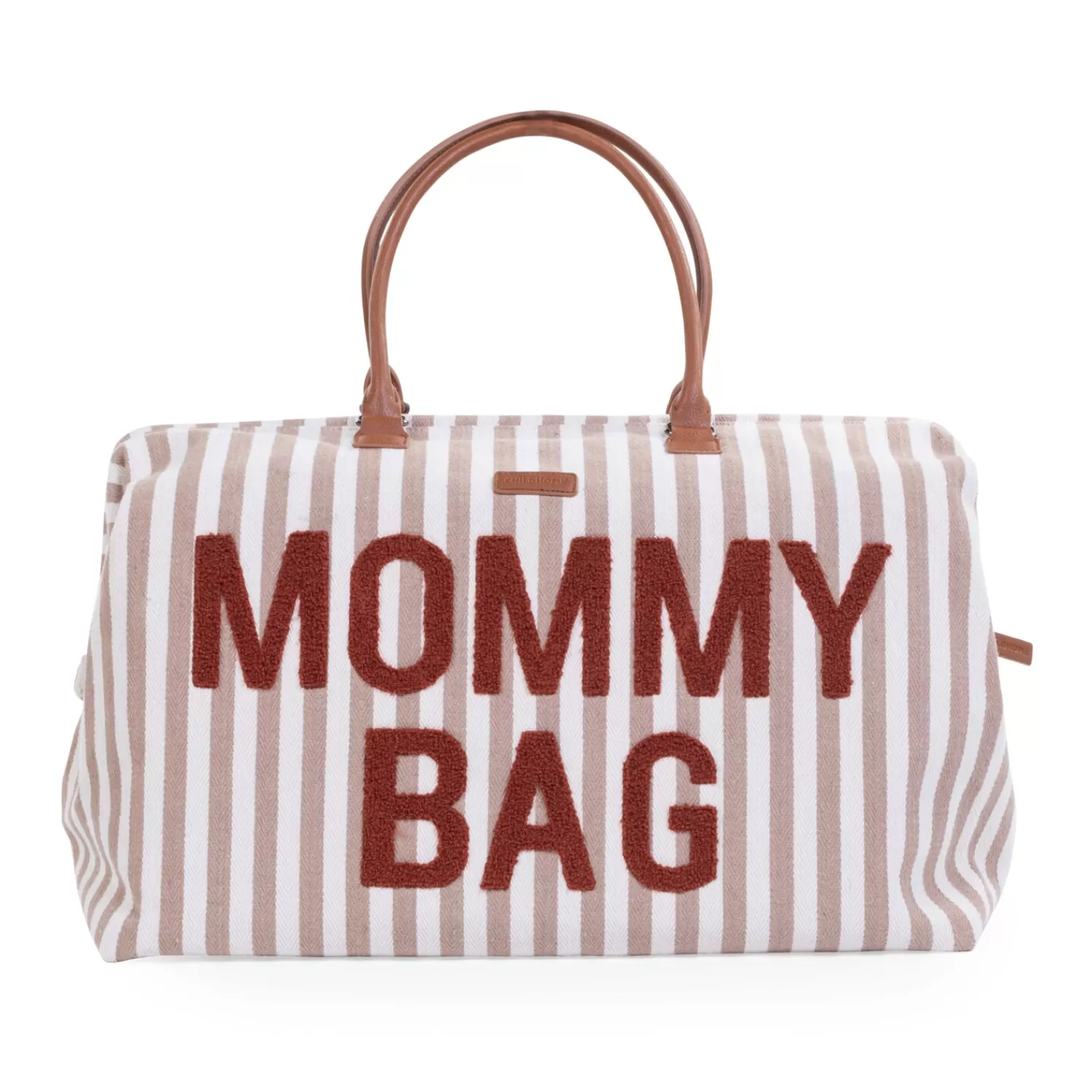 Sacs De Voyage | Sacs À Langer | BÉABA Mommy Bag ® Sac à Langer - Rayures - Nude/Terracotta Black/gold