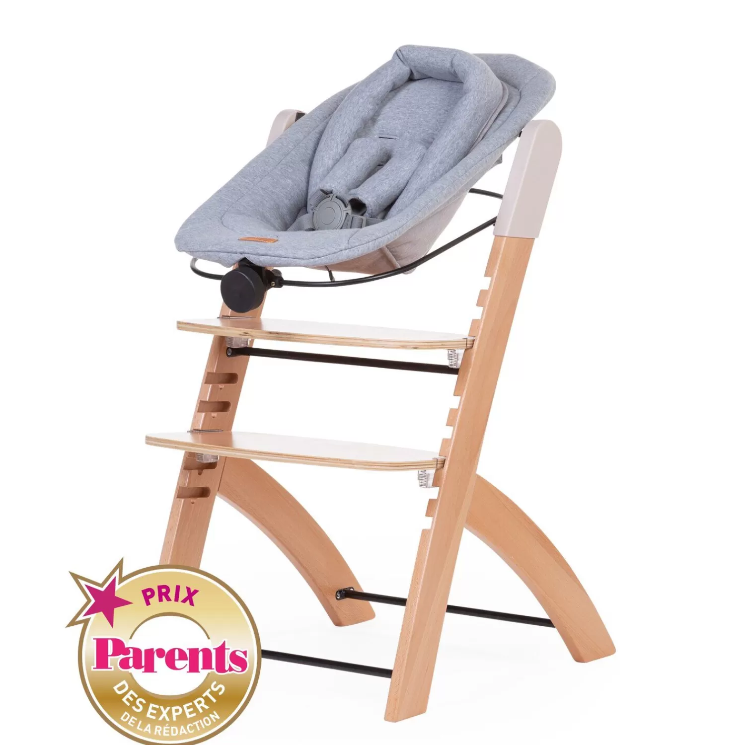 Chaises En Bois | Chaises Évolutives | BÉABA Newborn Evosit - Jersey Noir Black