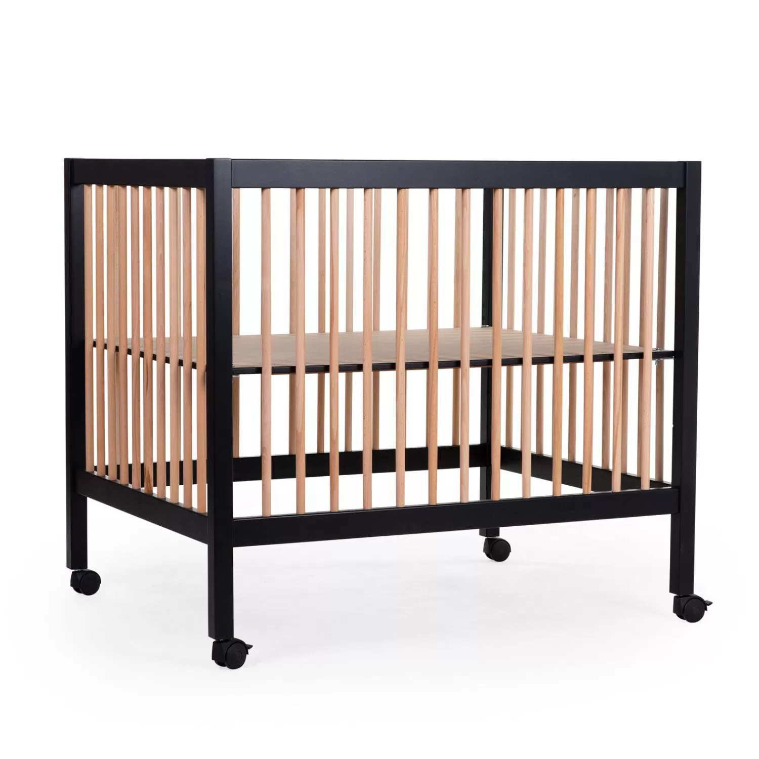 Parcs Bébé Et Accessoires | BÉABA Parc 97 + Roues - 95x75 Cm - Bois - / Naturel Noir