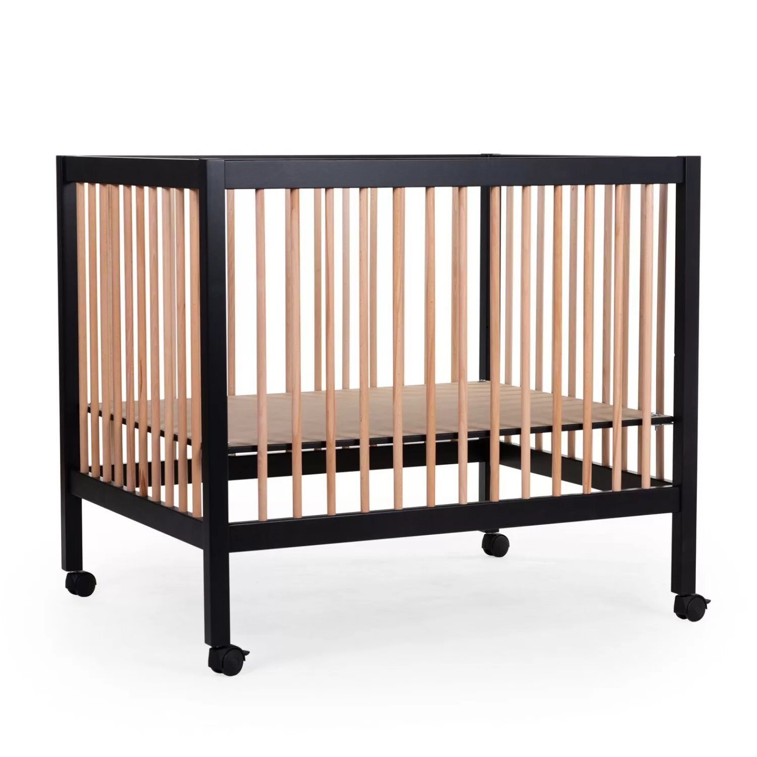 Parcs Bébé Et Accessoires | BÉABA Parc 97 + Roues - 95x75 Cm - Bois - / Naturel Noir