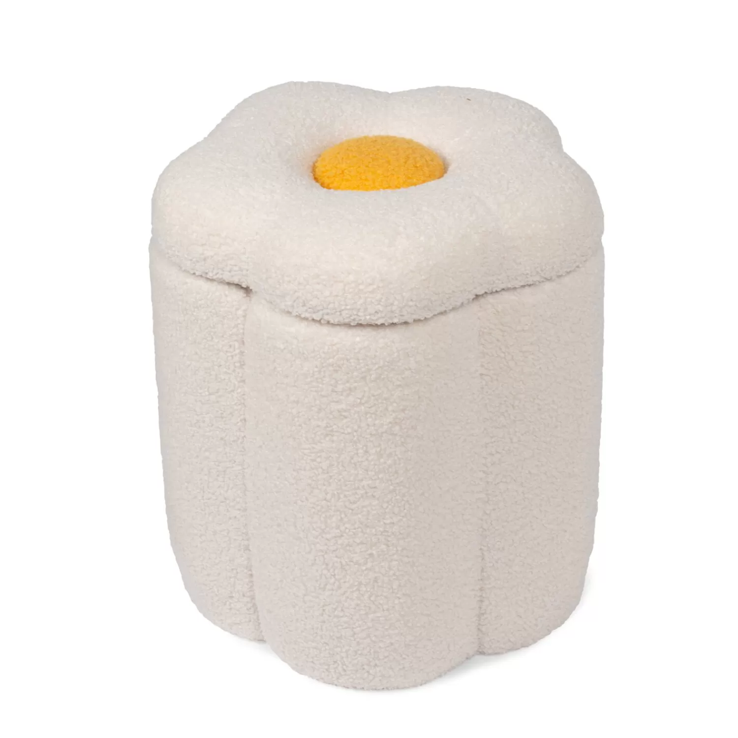 Jouets | BÉABA Pouf + Coffre à jouets Fleur blanc cassé