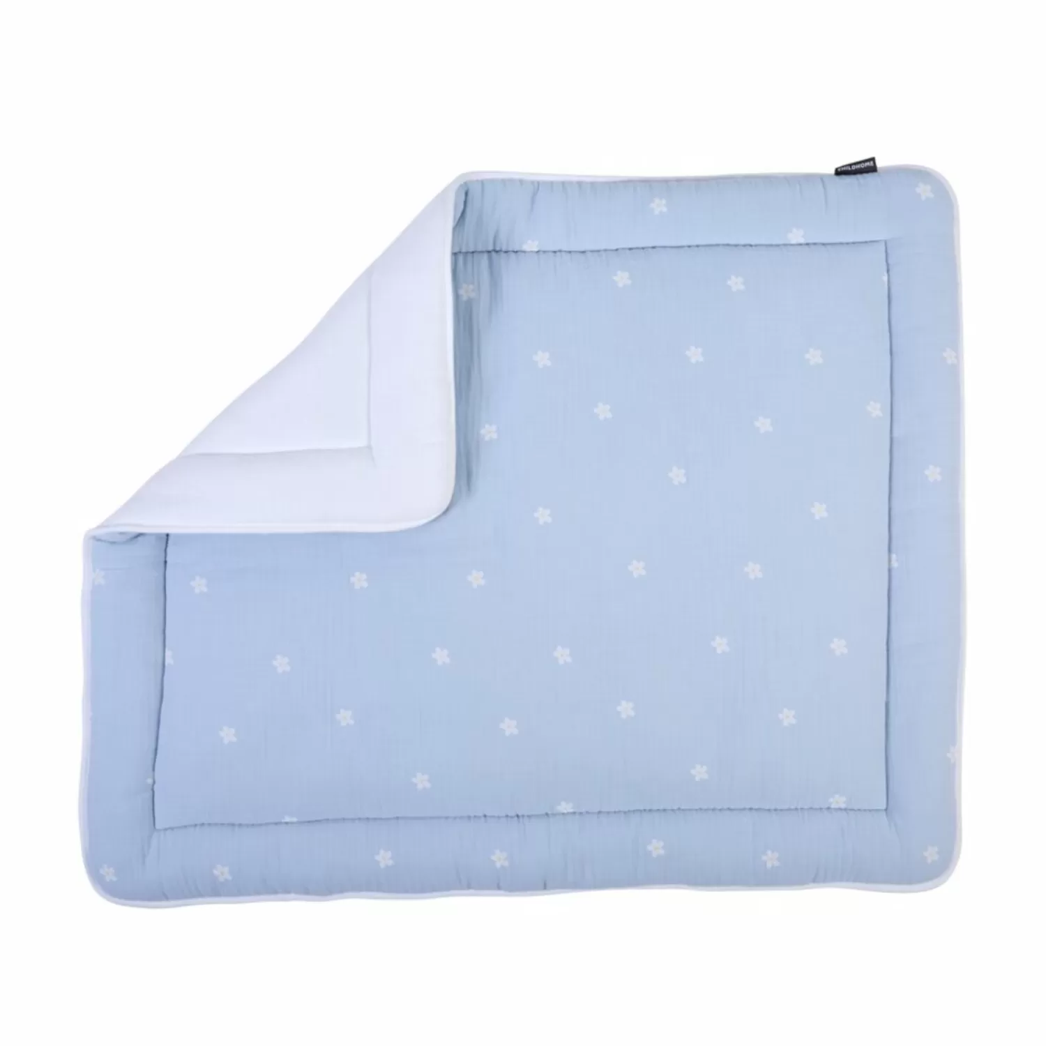 Parcs Bébé Et Accessoires | BÉABA Tapis De Parc - 75x95 Cm - Mousseline Fleur - Bleue Marin