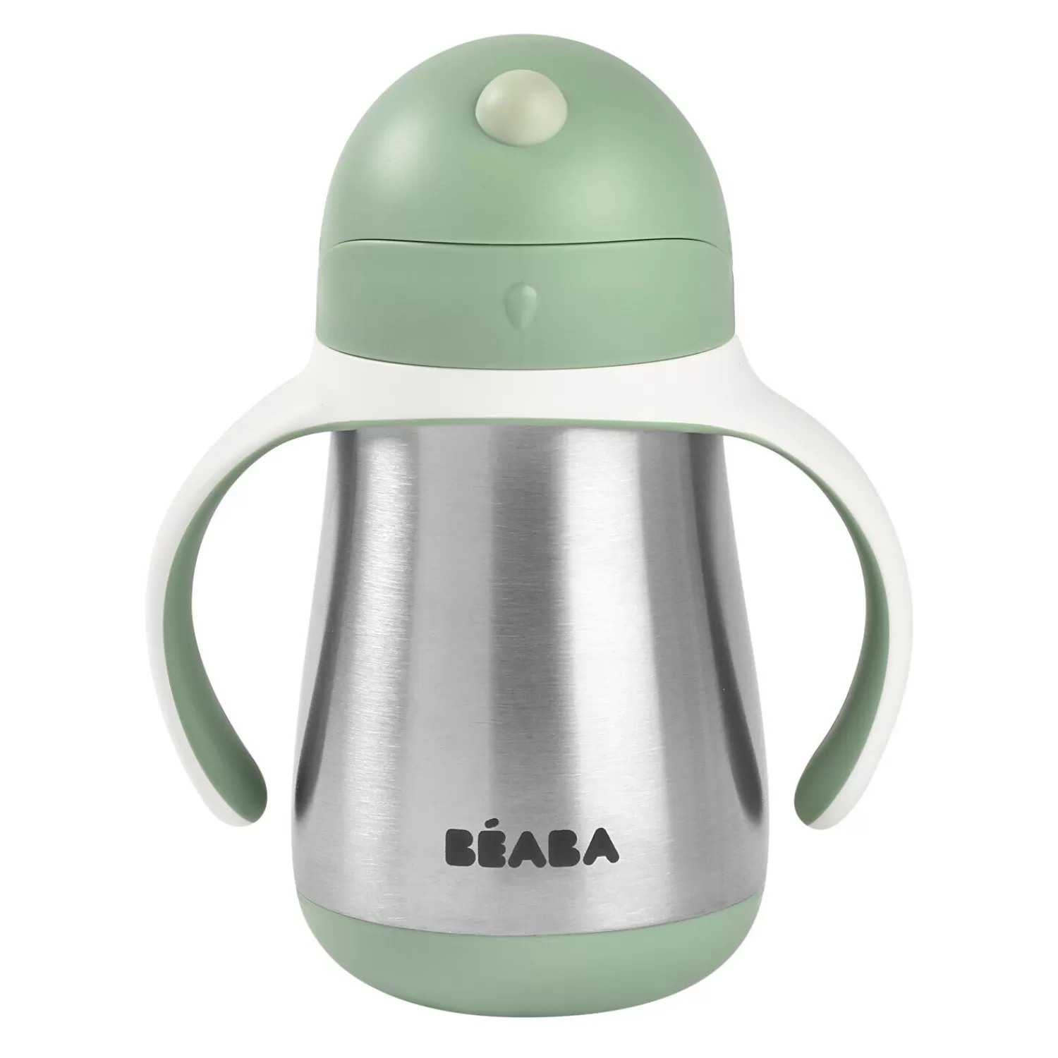 Couverts Vaisselle Et Bavoirs | BÉABA Tasse paille inox 250ml Vert sauge Windyblue