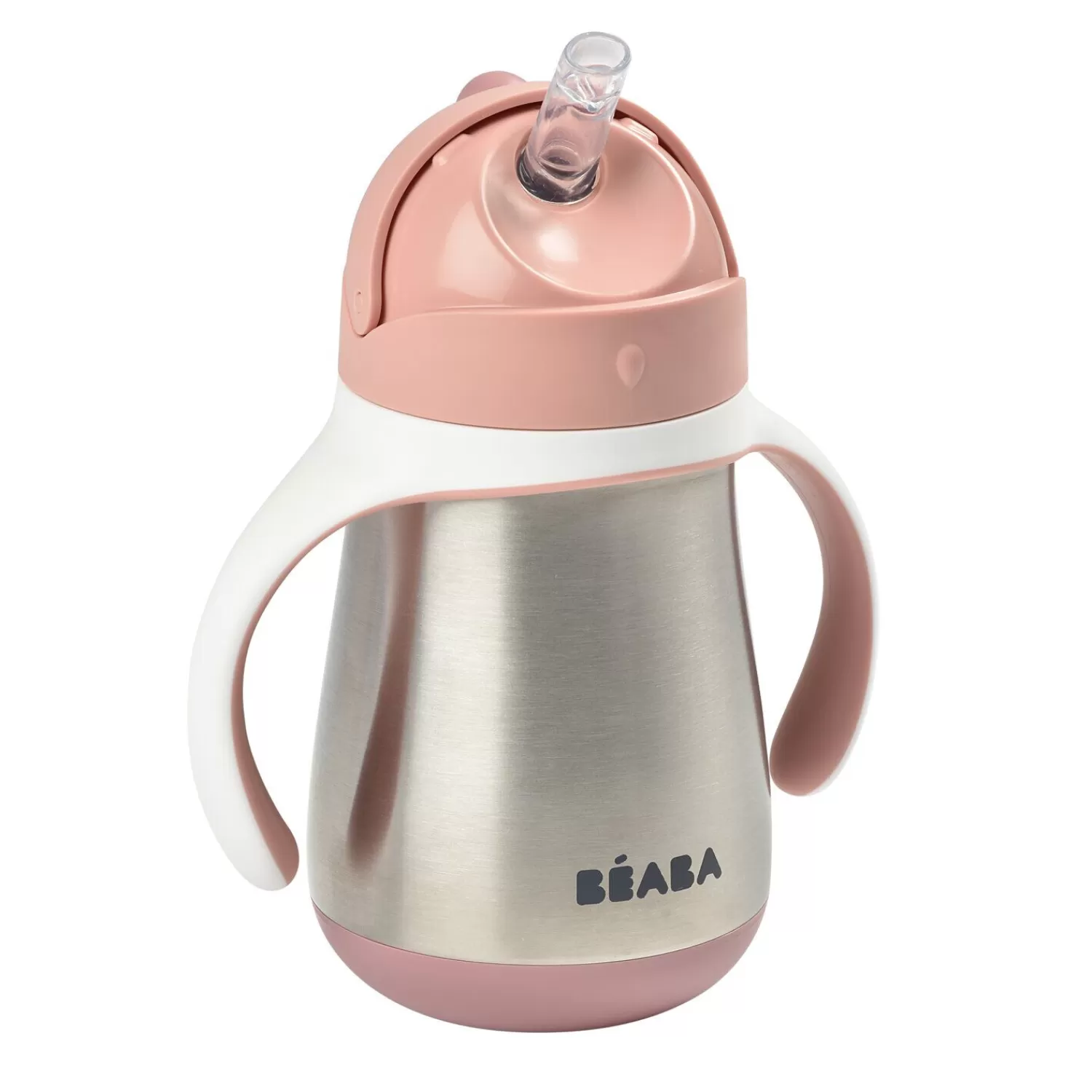 Couverts Vaisselle Et Bavoirs | Biberons Et Accessoires | BÉABA Tasse paille inox 250ml Vieux rose Windyblue