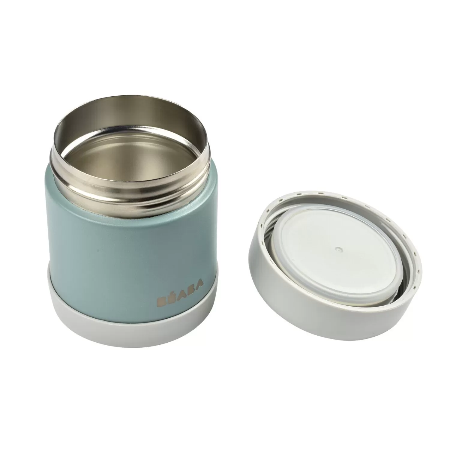 Goûter Sain | Pots De Conservation | BÉABA Thermo-portion inox 300ml Eucalyptus Lightmist