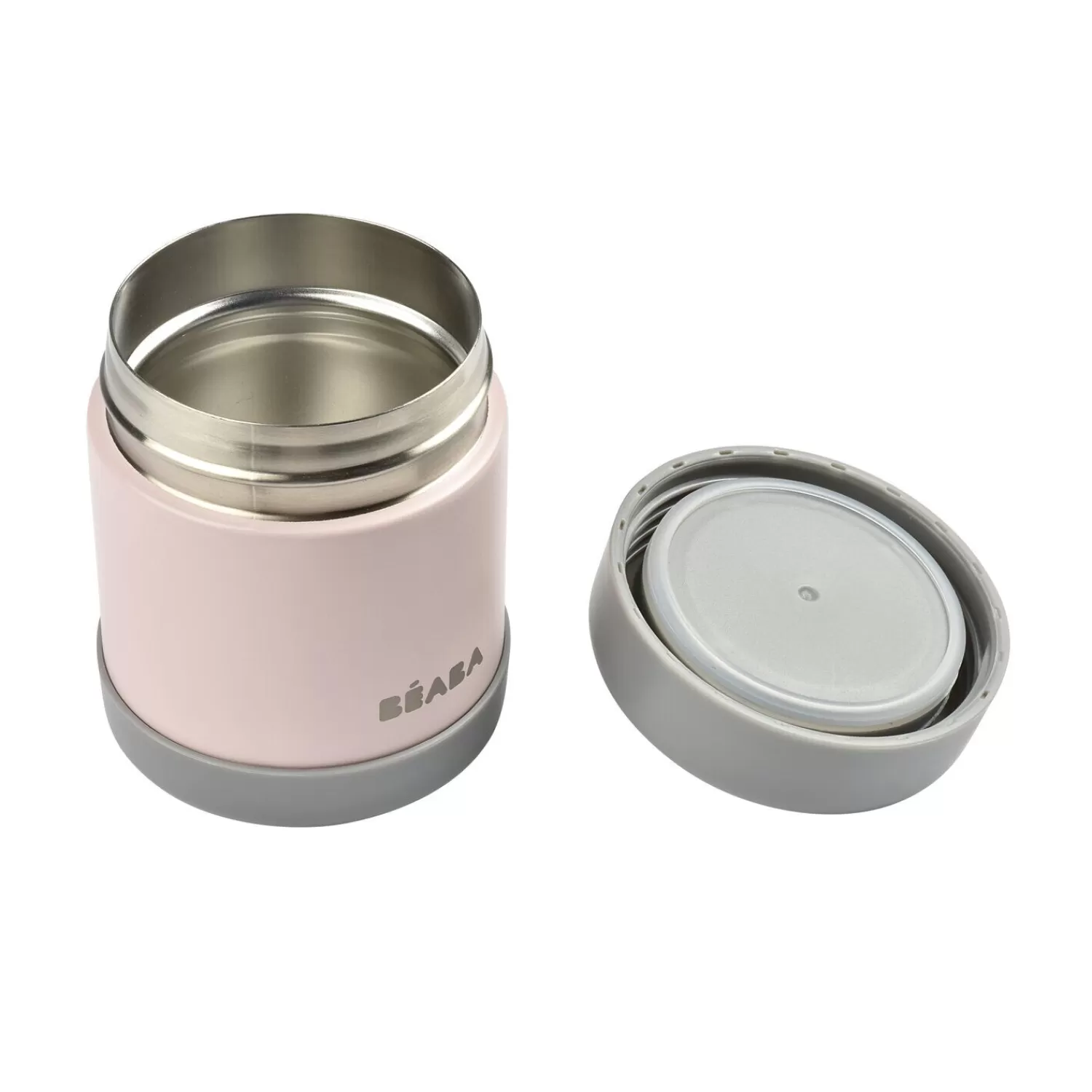 Goûter Sain | Pots De Conservation | BÉABA Thermo-portion inox 300ml Rose clair Lightmist