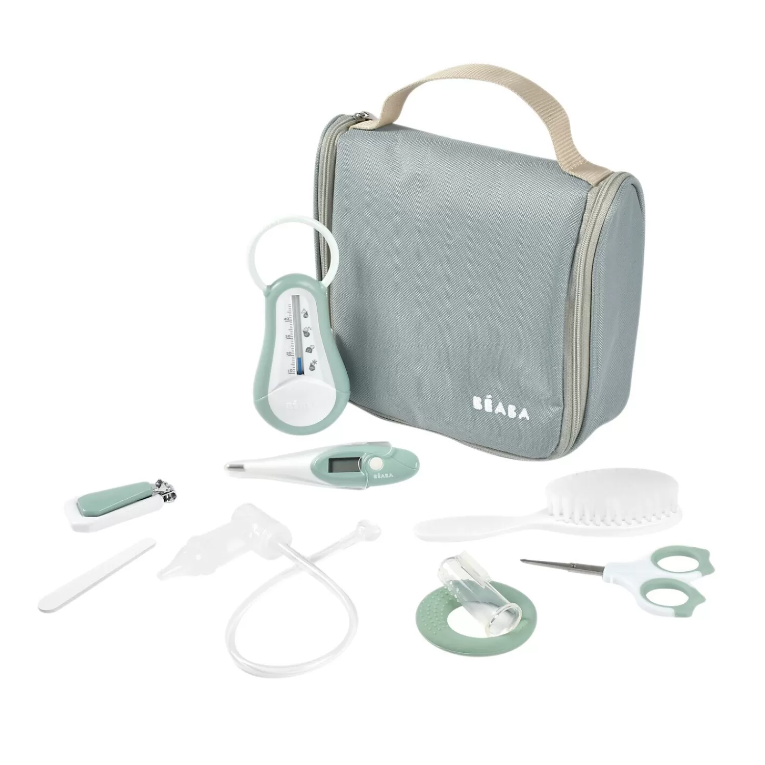 Accessoires De Toilette | Baignoires Et Accessoires | BÉABA Trousse de toilette nomade Vert sauge Greenblue